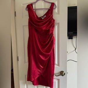 Valentina Satin Corset Midi Bodycon Dress